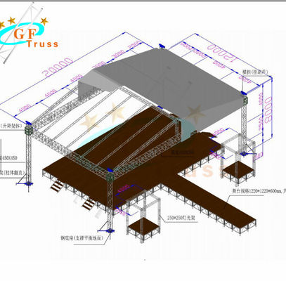 Tragbarer Aluminiumbinder-Dach-Binder-System-Plattform-faltbarer Binder-faltender Binder