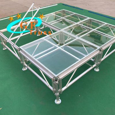 Einfach installieren Sie intelligente Aluminiumglasacrylstadiumsplattform für Verkauf