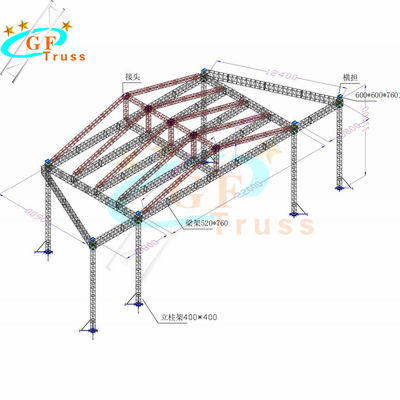 Aluminiumdachbinder des populären Entwurfs im Freien mit CAD-Zeichnung