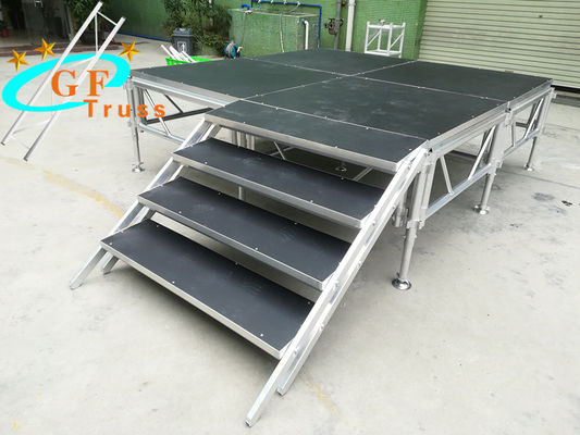 Feier justierbare Aluminiumhöhe 1.2M Plywood Portable Stage