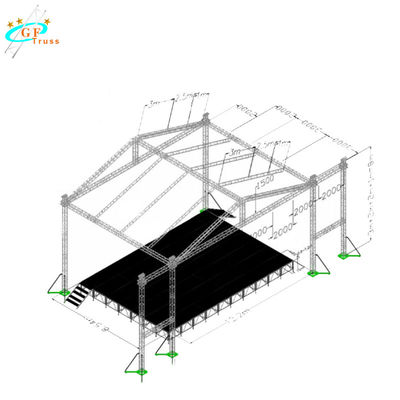 28M Led Lighting Mobile Stadiums-Binder mit PA beflügelt fliegendes System