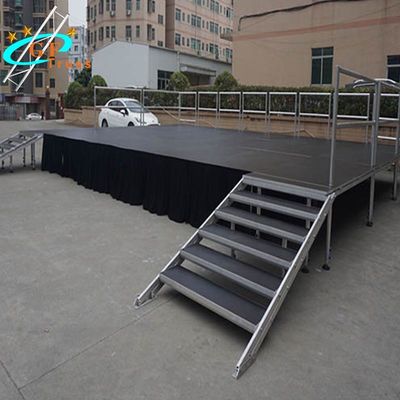 hölzerne Stadiums-Plattform 750kg/Sqm des Aluminiumbein-6061-T6